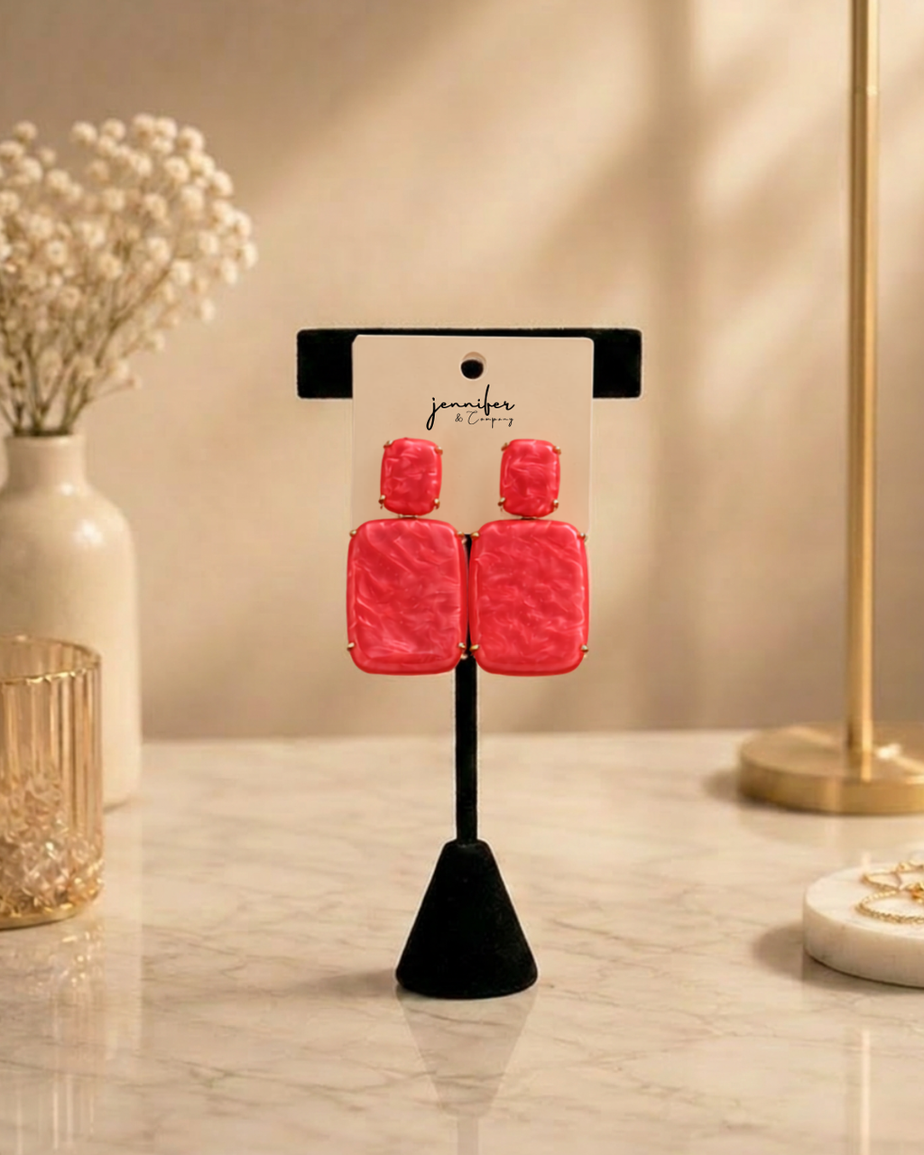 Luxe Resin Drop Earrings