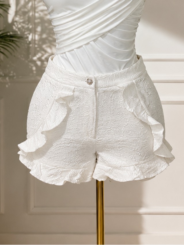 Ruffle Trim Shorts