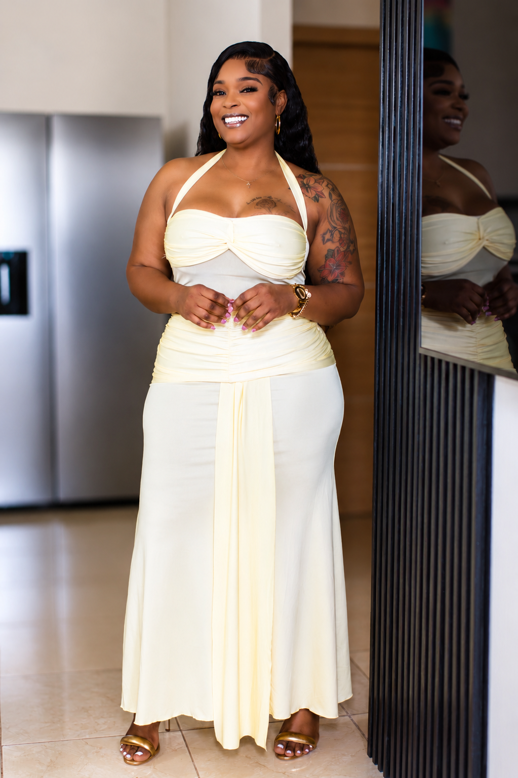 Sunlit Elegance Maxi Dress