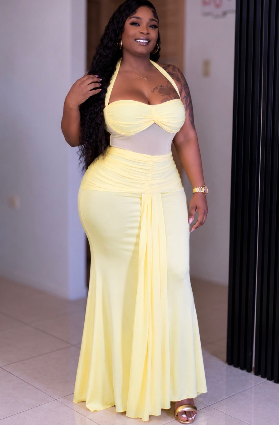 Sunlit Elegance Maxi Dress