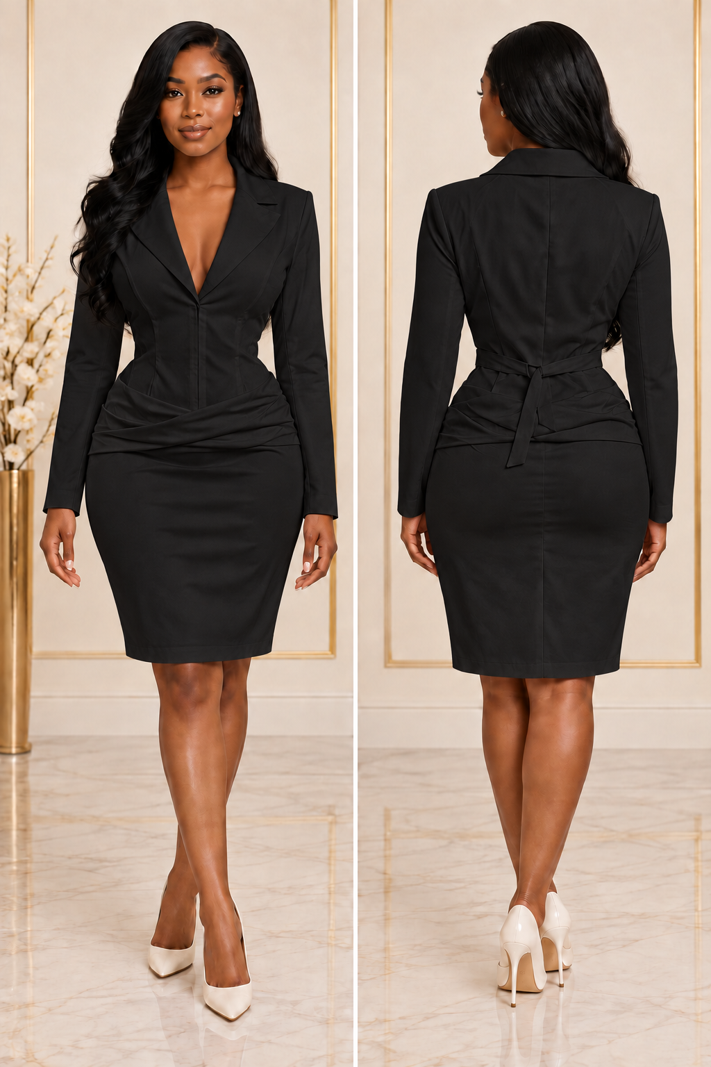 Mocha Boss Blazer Dress
