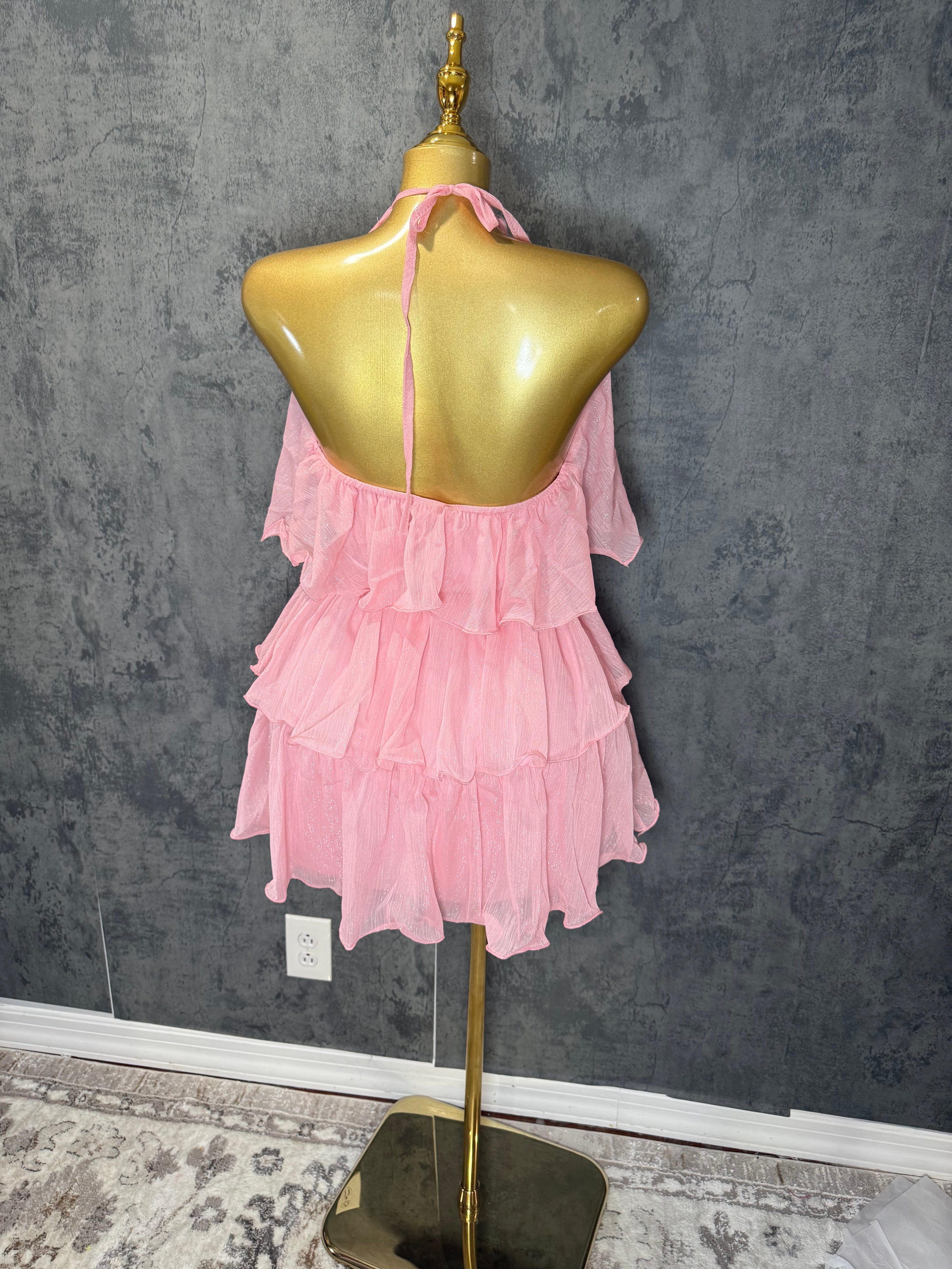 Sundrop Halter Mini Dress